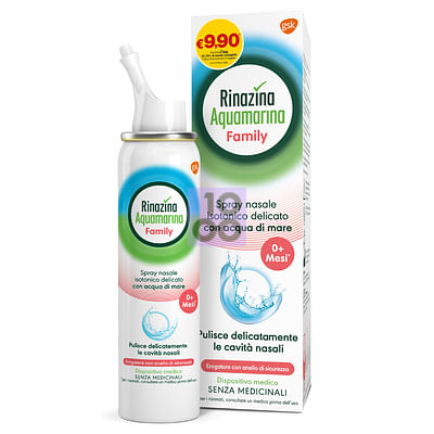 Spray Nasale Isotonico Rinazina Aquamarina Family Promo 100 Ml