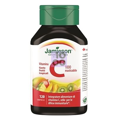 Jamieson Vitamina C 1000 120 Compresse Masticabili Frutti Tropicali