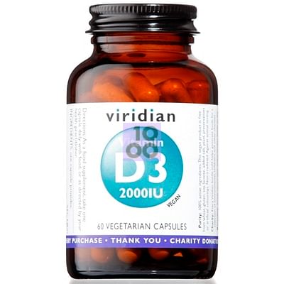 Viridian Vitamin D3 2000 Iu 60 Cps