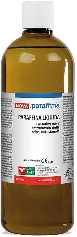 Nova Paraffina Liquida 1000ml - Olio di Vaselina per Stitichezza e