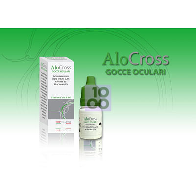 Soluzione Oftalmica Lubrificante Alocross Acido Ialuronico Sale Sodico Cross Linkato 0,20% Ed Aloe Vera 1 Flacone 8 Ml