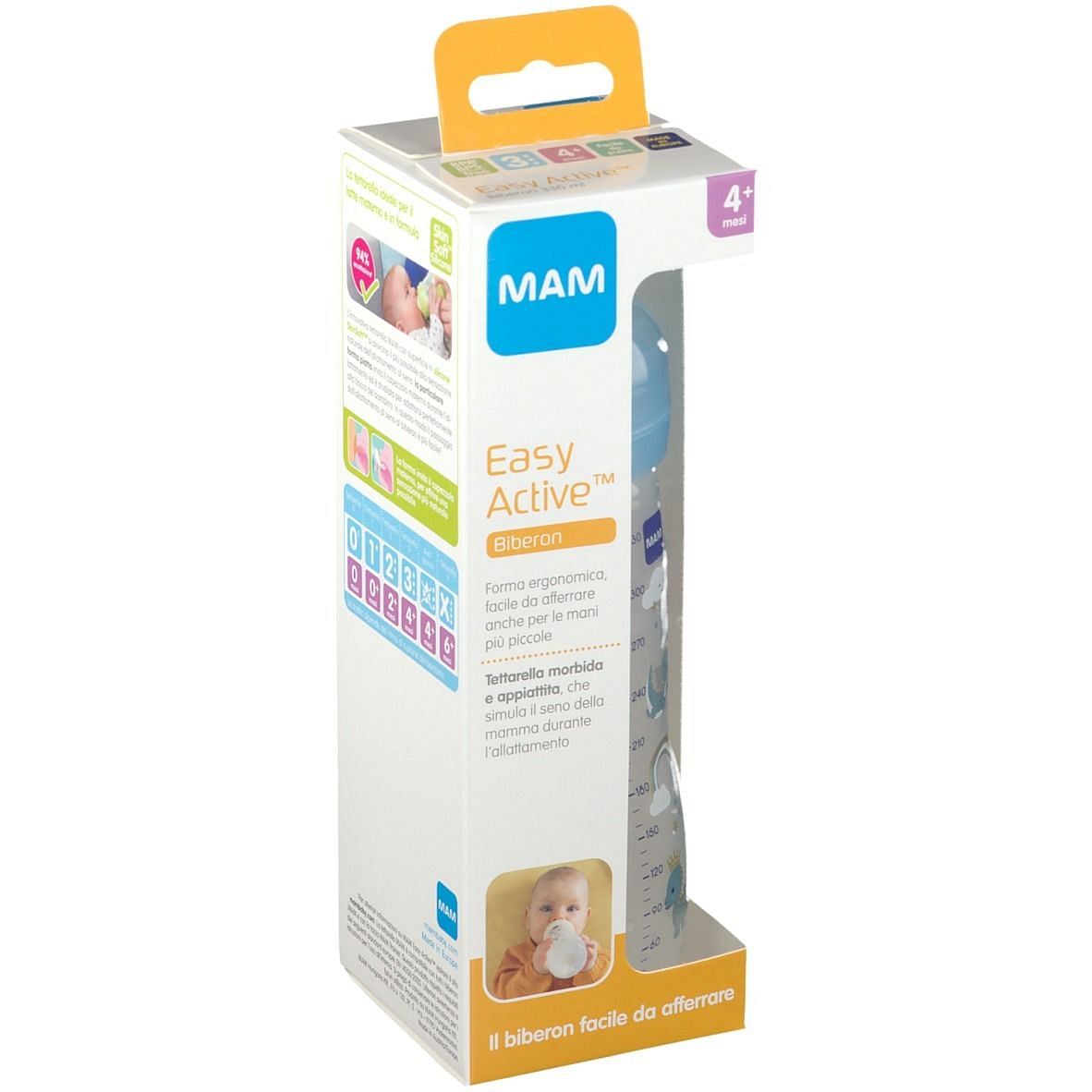 Acheter MAM Easy Active Baby Bottle biberon 330ml 4+ mois grey