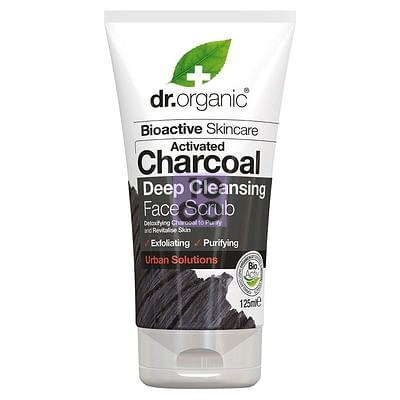 Dr Organic Charcoal Carbone Attivo Face Scrub Scrub Viso 125 Ml