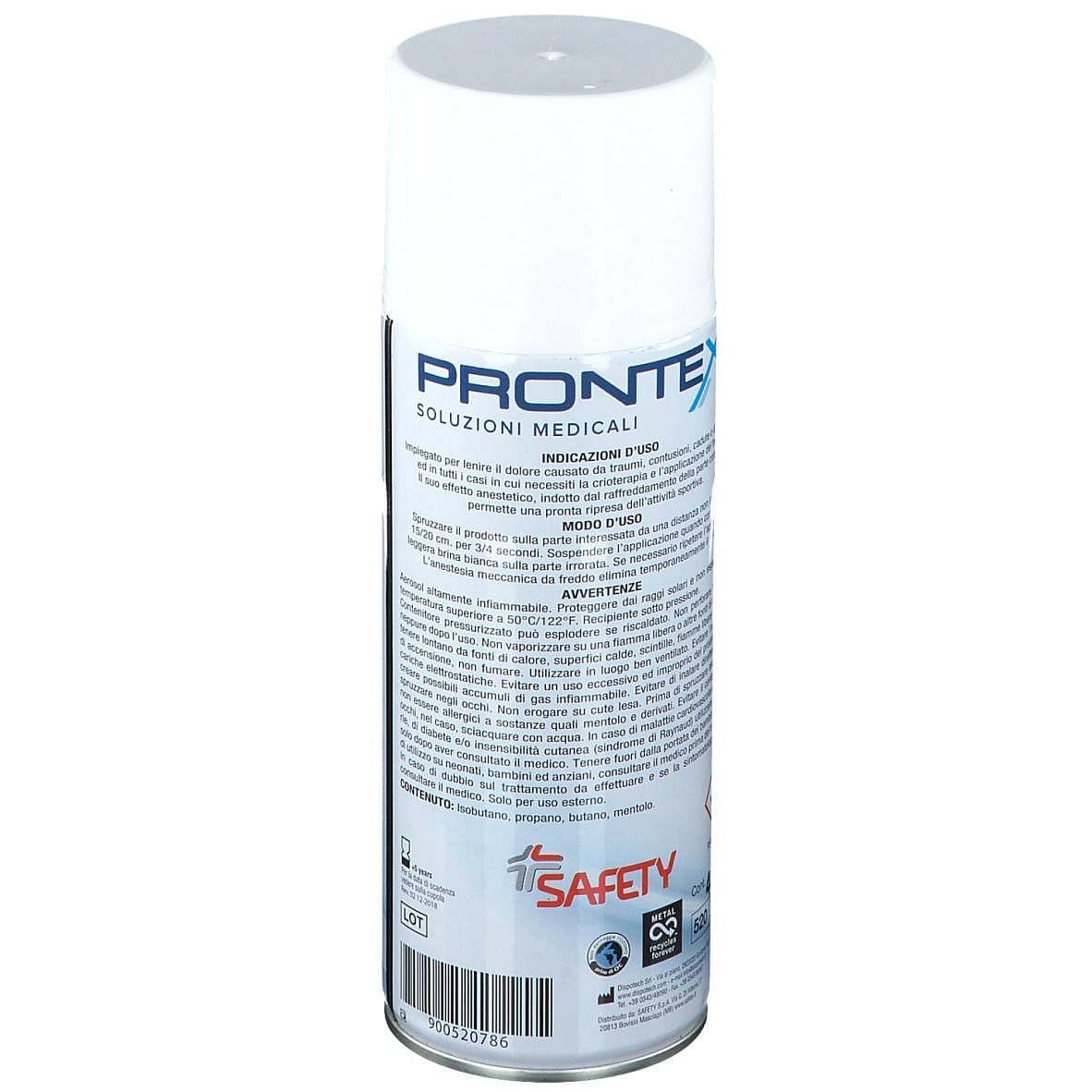 Prontex Ghiaccio Spray 400 Ml: Utilizzo, effetti collaterali e