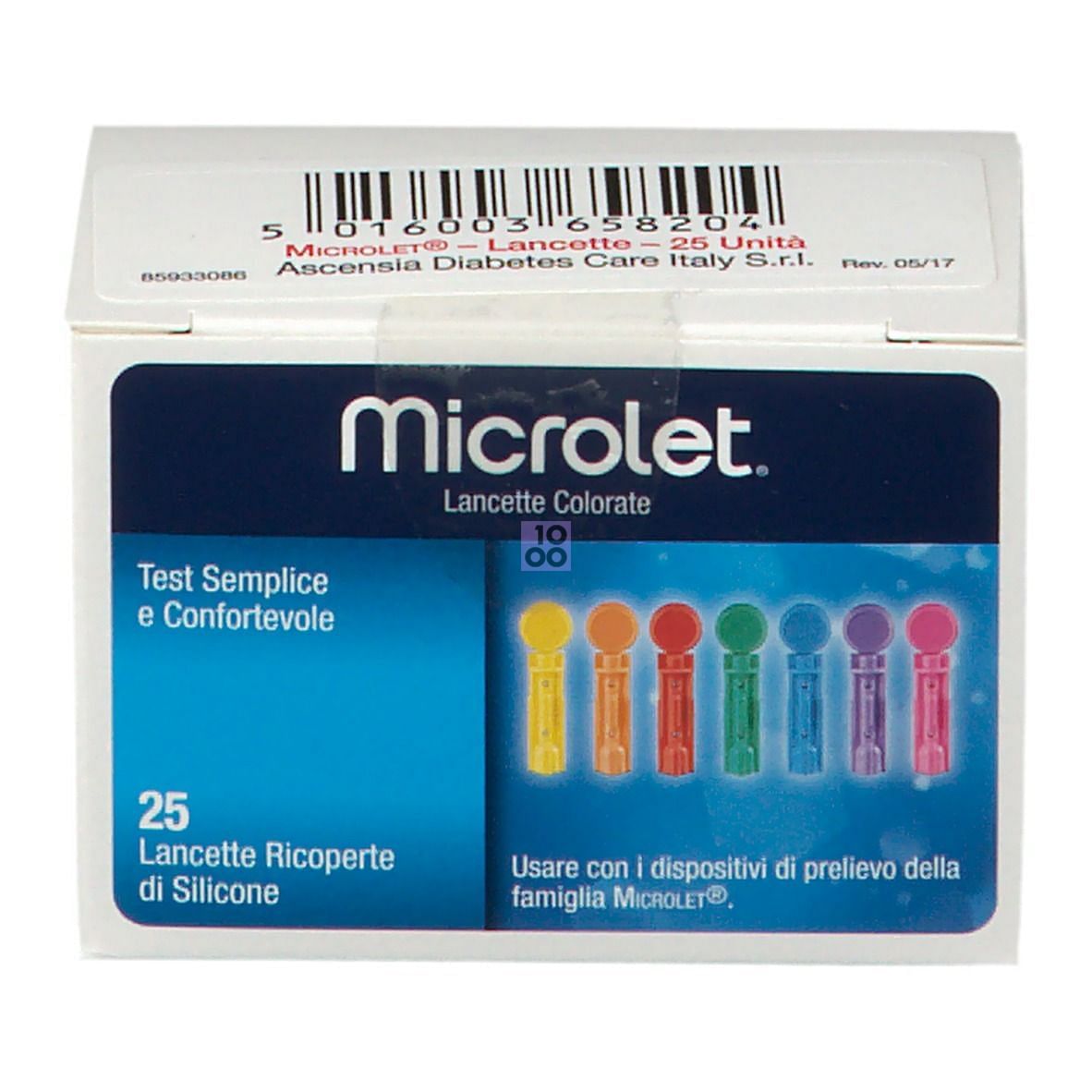 Microlet Lancette Pungidito Colorate 25 Pezzi