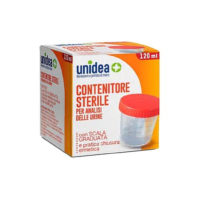 Contenitore Sterile Per Analisi Delle Urine Unidea 120 Ml