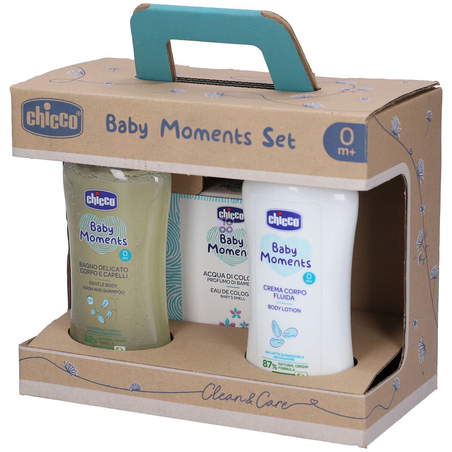 Chicco Set Baby Moments Bagno Schiuma+Shampoo+Acqua di Colonia in vendita  online su FarmaRegno