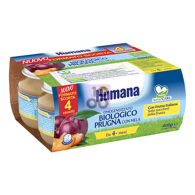 Humana Omogeneizzato Prugna Bio 4 X 100 G
