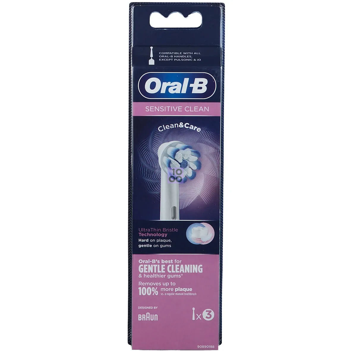 Oralb Sensitive Clean Eb60 Testine Per Spazzolino Elettrico 3 Pezzi