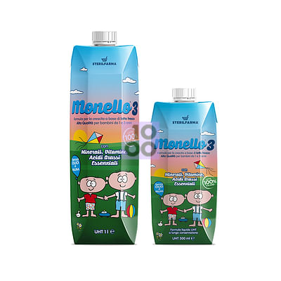 Monello 3 Formula Per La Crescita A Base Di Latte Per Bambini Da 1 A 3 Anni Liquido 1 Litro