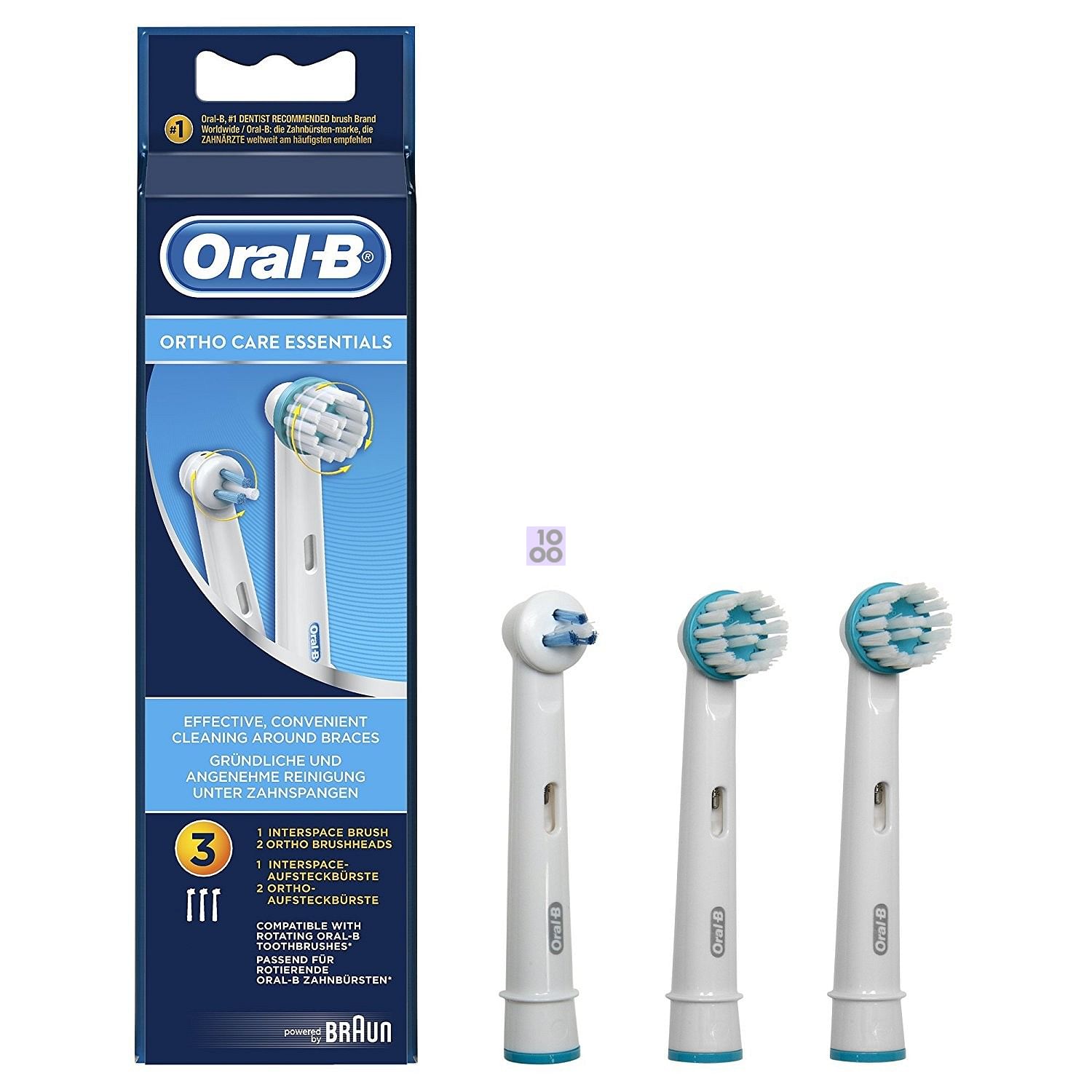 Oralb Ortho Care Essentials Testine Spazzolino Elettrico